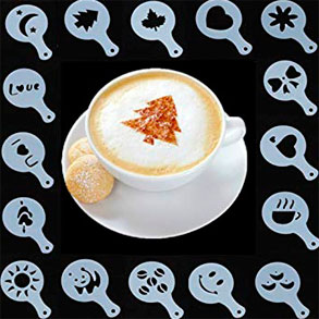 Uso de plantillas para crear diseños artísticos en el café