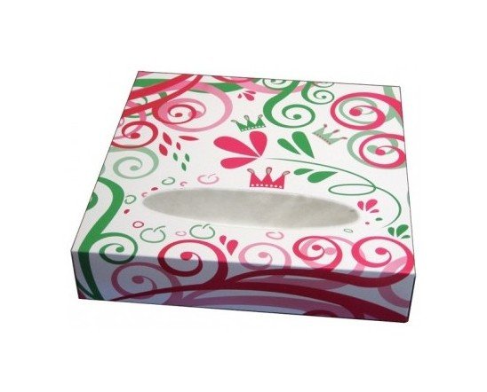 Caja de roscón de Reyes. Cartón blanco 450 gr/m²