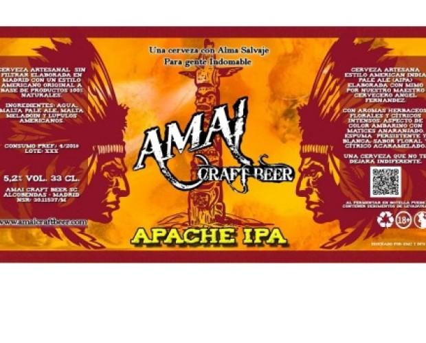 Amai Apache Ipa. Cerveza artesana elaborada en Madrid