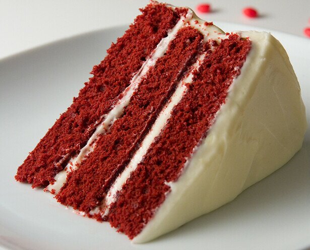 The Red Velvet Cake. Deliciosa tarta de color rojo vivo