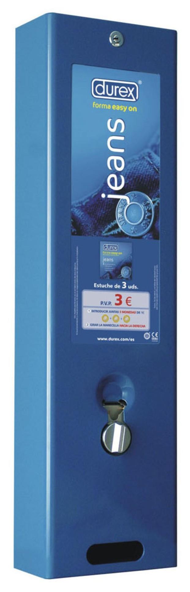 Máquina preservativo. Máquina de preservativos Durex