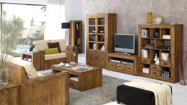 Ambiente salón. Mobiliario en madera para Salón. 100% artesanal