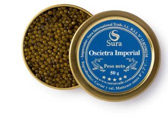 Caviar Oscieta Imperial. Obtenido del esturión ruso