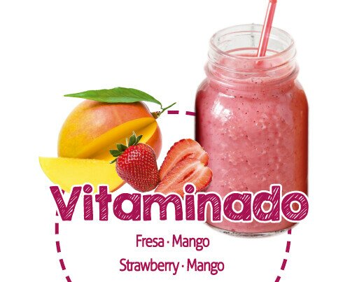 Smoothie vitaminado. La mezcla de fresa y mango aporta a nuestro cuerpo vitaminas C y K