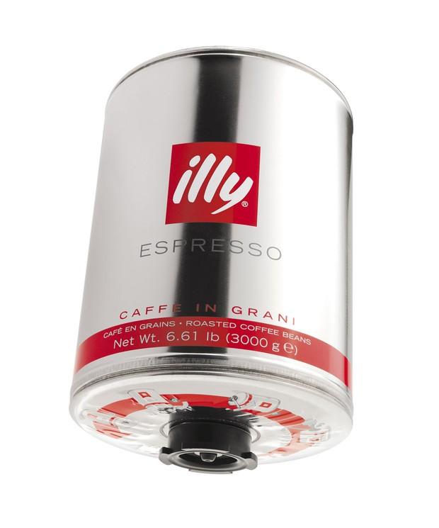 Espresso molido y en grano. Mezcla illy en envases de 3kg para hostelería