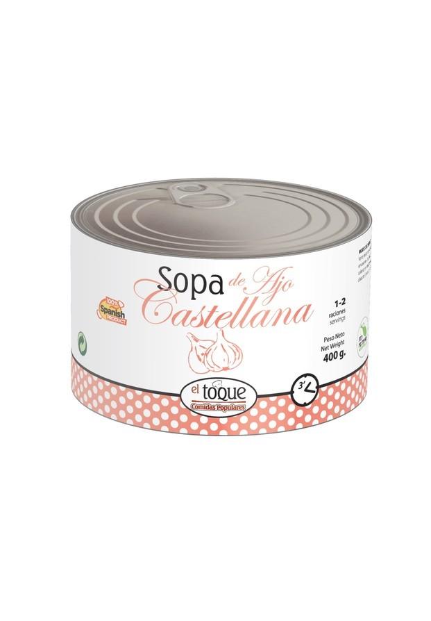 Sopa de ajo Castellana. Sopa en lata