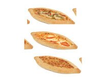 Pizzas Congeladas. Crudo-congelado verduras y queso / tomate y queso / queso