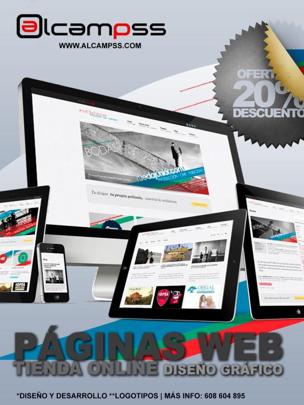 Diseño Web. 20% Dto. en págs. Web, tienda online y diseño