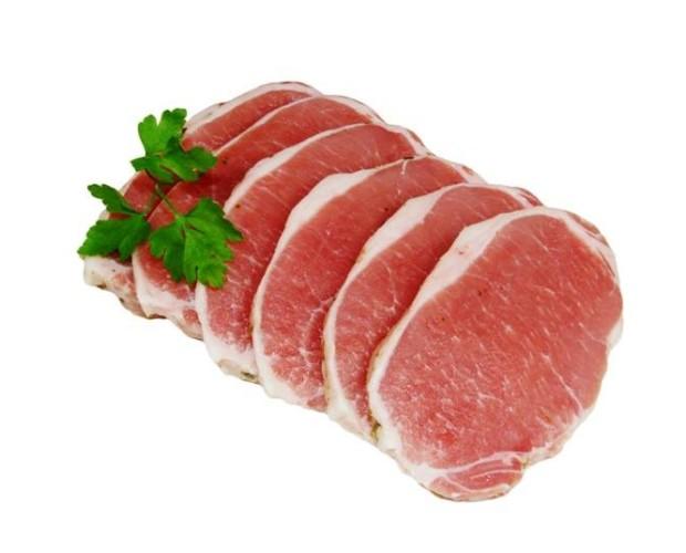 Filetes de lomo de cerdo. Carne de cerdo