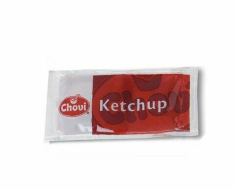 Sobres de ketchup. Ketchup en presentación de monodosis
