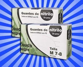 Guantes de Nitrilo. Caja de 100 ud. de guantes de nitrilo desechables