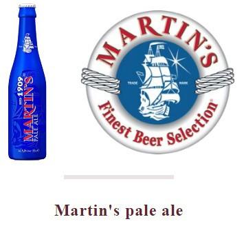 Martins Pale Ale. Cervezas Ale de varios orígenes