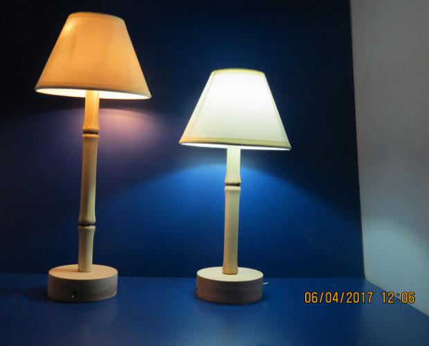 Lámparas de madera. En diversos tamaños y medidas