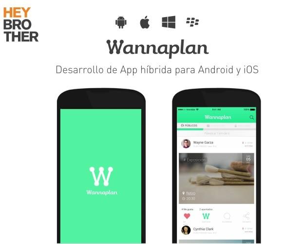 Wannaplan. Naming, branding, diseño y desarrollo de aplicación