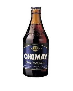 Cerveza Chimay Azul. Cerveza belga en botella