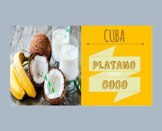 Cuba. Plátano, leche, coco, el mejor sabor del caribe