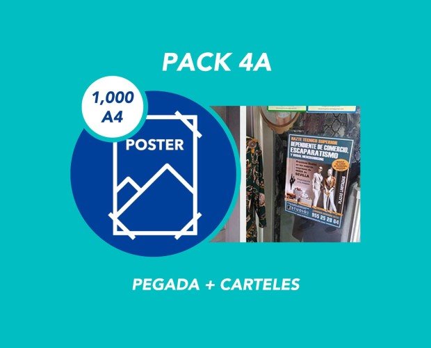 Pack 4A. Pegada + 1000 Carteles