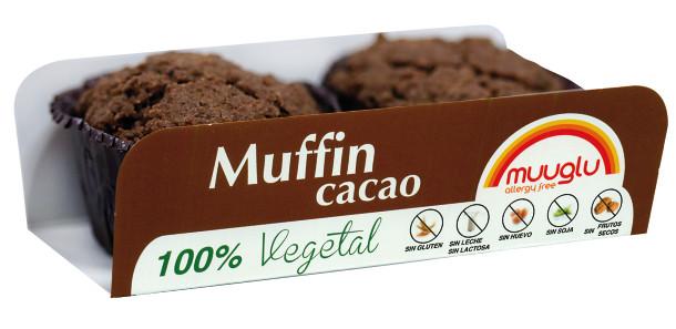 Muffin Cacao Muuglu. Packs 2 unidades. 120 gr