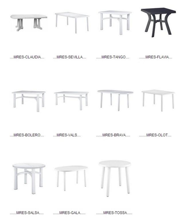 Mesas. Diversos modelos