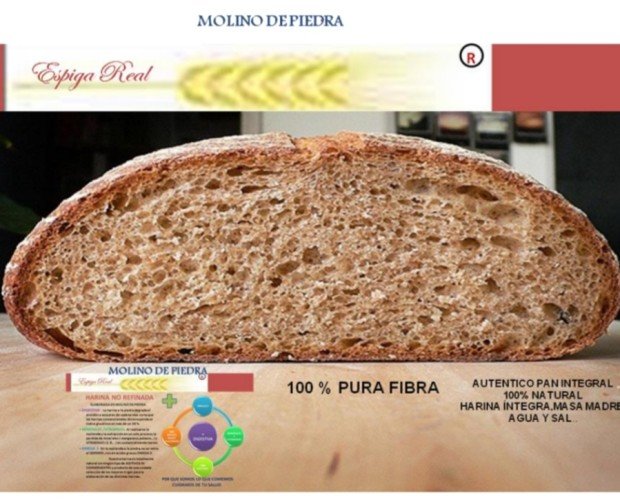 Pan integral. Auténtico pan integral. 100% natural