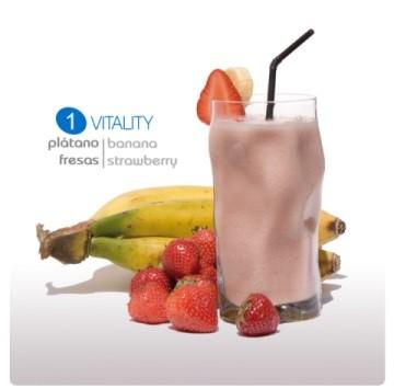 Smoothie yogur Vitality. De plátano y fresas