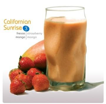 Smoothie 100% fruta Californian Sunrise. De fresas y mango