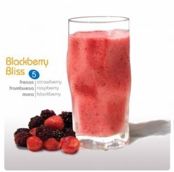 Smoothie 100% fruta Blackberry Bliss. Fresas, frambuesas y mora