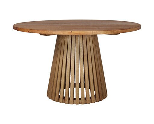 LEIRE. Mesa fabricada en palillería de madera personalizable