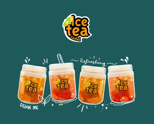 Ice Tea ZADEL. Elaborados con extractos de tés y aromas naturales. Formato sobre monodosis.