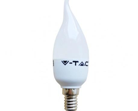 Bombilla Vela Llama LED E14 6W. Perfecta para la sustitución de la bombillas de bajo consumo de vela de 40W