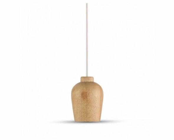 Lámpara colgante de madera. Compatible con bombillas A60/67, ST 64, bombillas globo