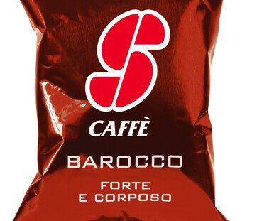 Esecafe Barocco. Mezcla de alta calidad de café Robusta, sabor redondo dado por un toque de Arábica
