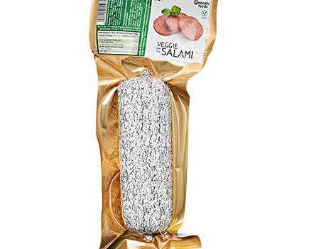 Veggi-Salami. Fiambre vegano con base de proteína de trigo