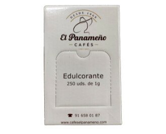 Sacarina Panameño. Sacarina Cafés El Panameño 250 unidades de 1gr.